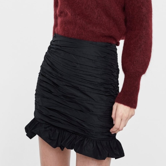 Zara DRAPED Mini Skirt - Picture 1 of 10